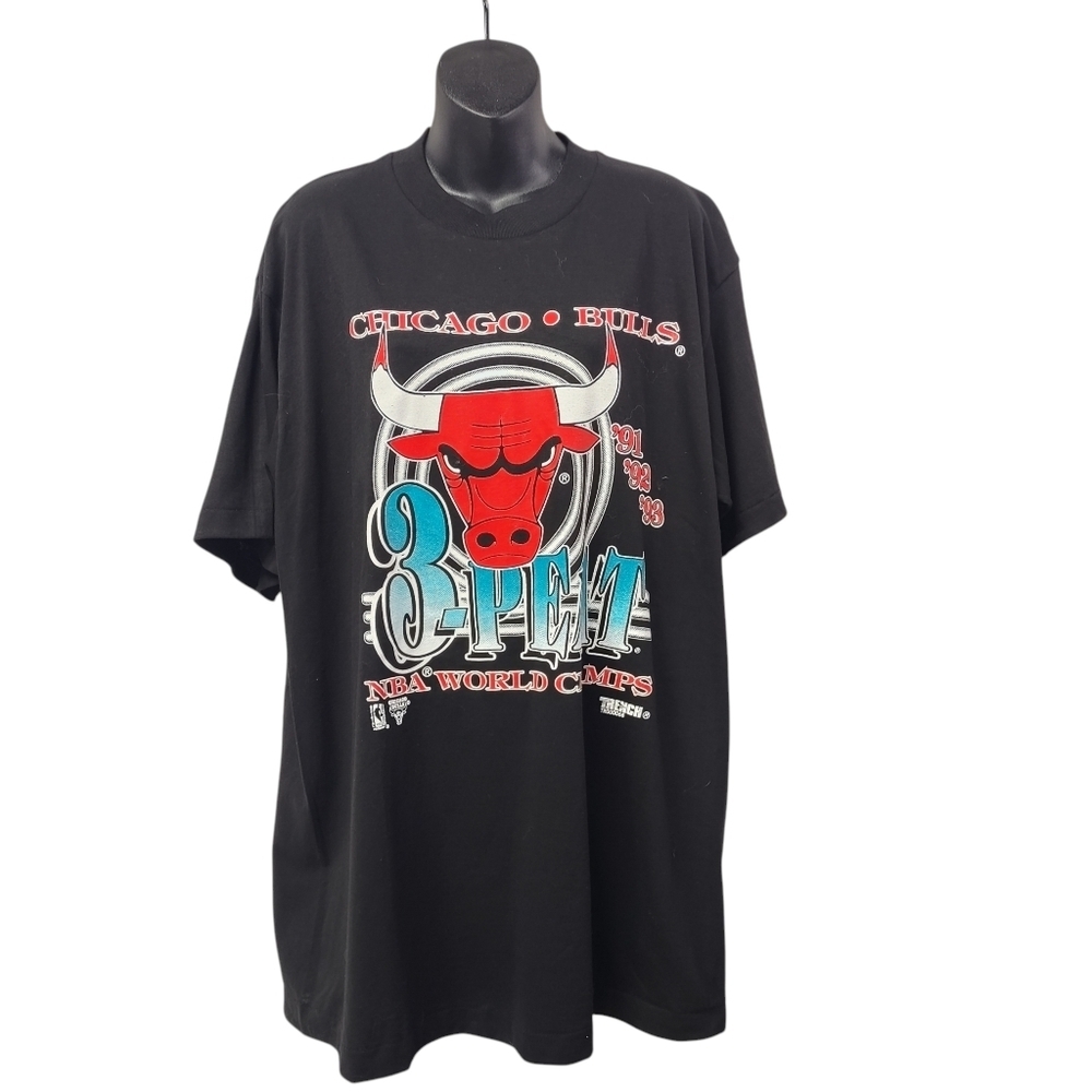 Vtg Chicago Bulls 1993 NBA Champions 3 Peat T-Shirt Mens SZ XL Tags Official NWT